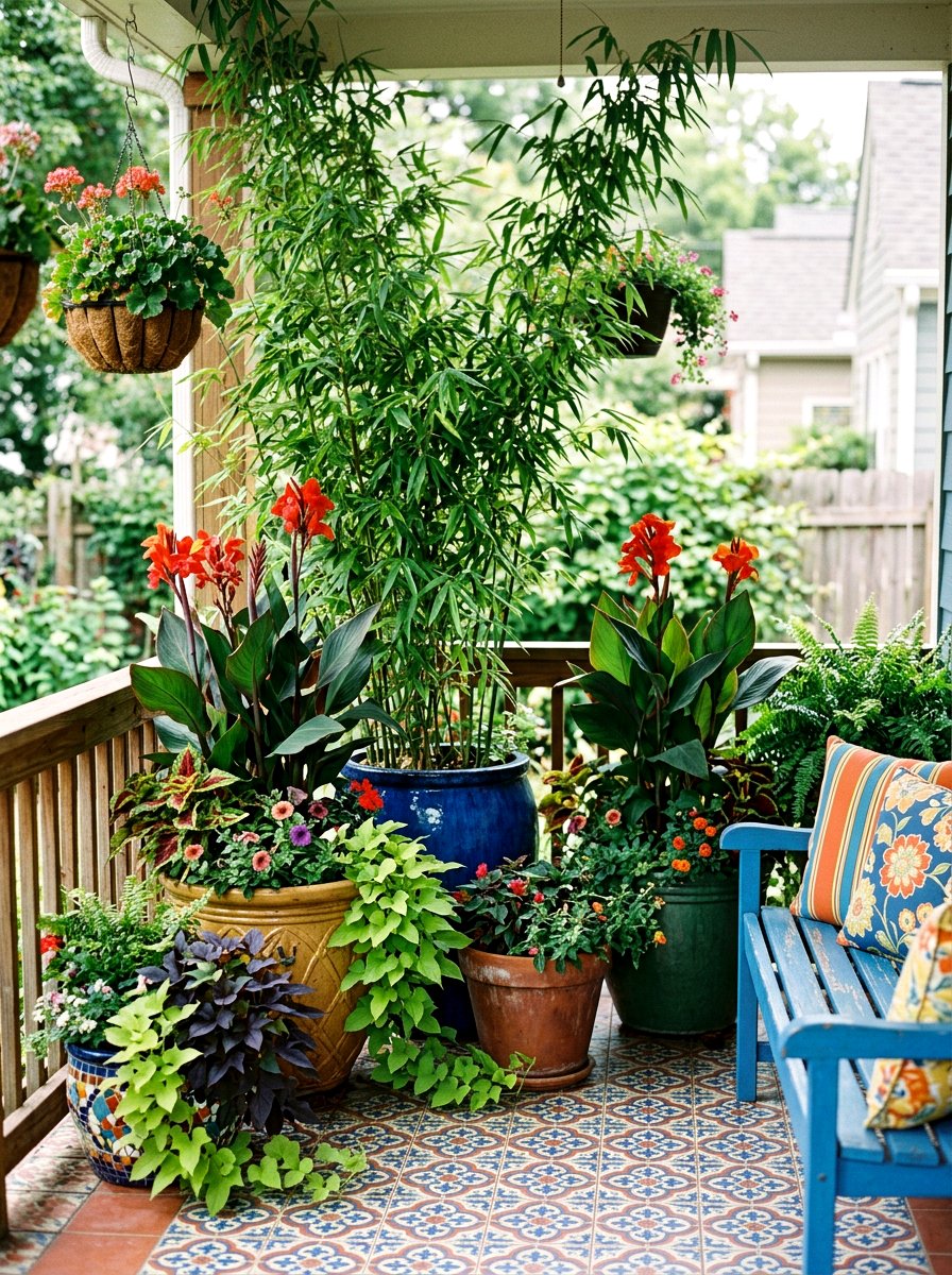 Container Garden For Privacy - 30 front porch privacy ideas