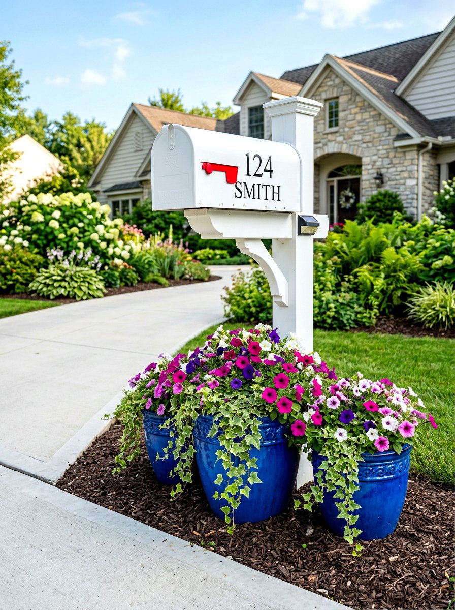 Container Garden Mailbox - 30 mailbox landscaping ideas