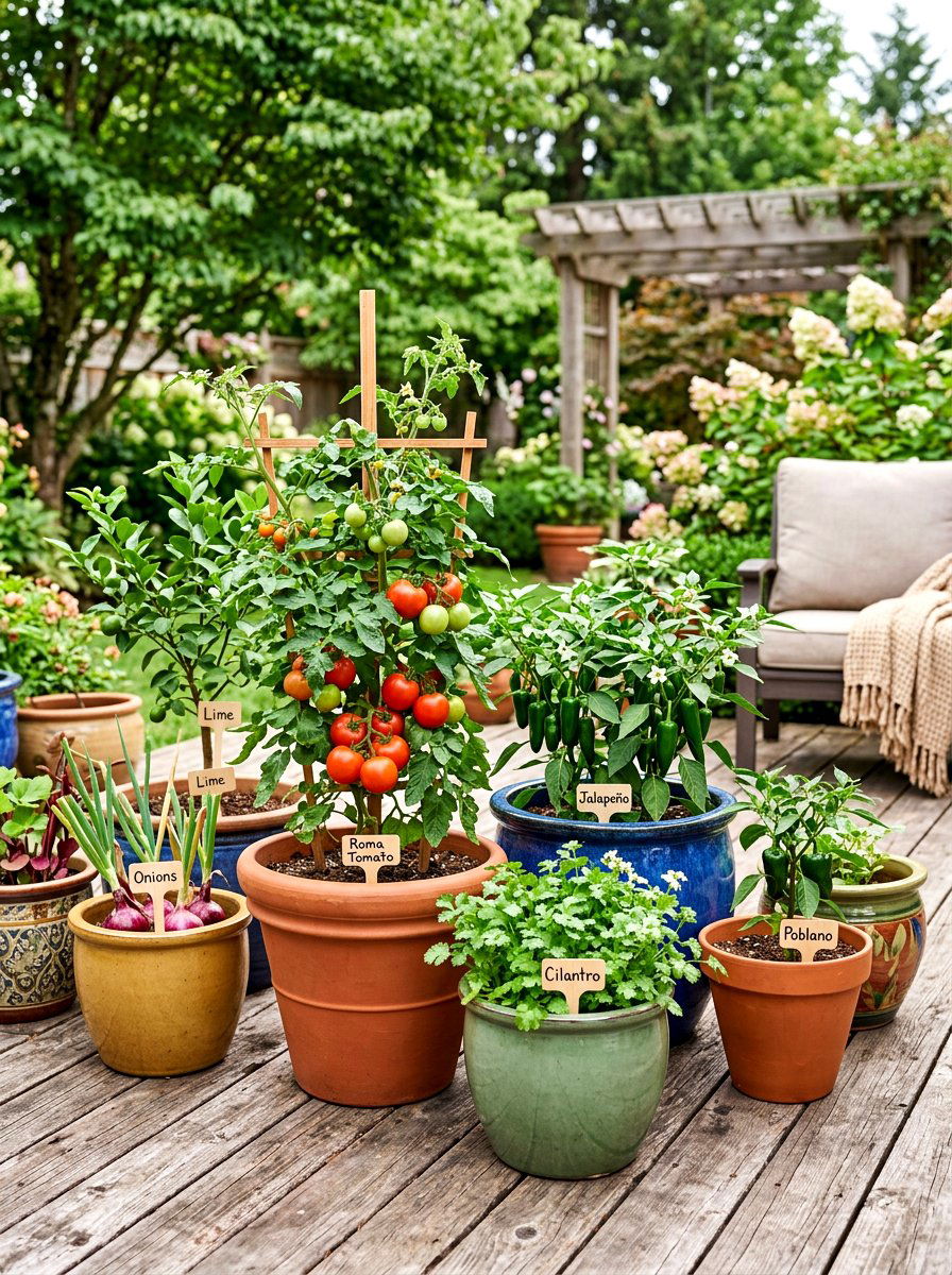 Container Salsa Garden - 30 salsa garden ideas
