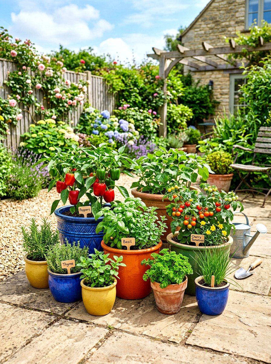 Container Vegetable Garden - 30 potager garden ideas