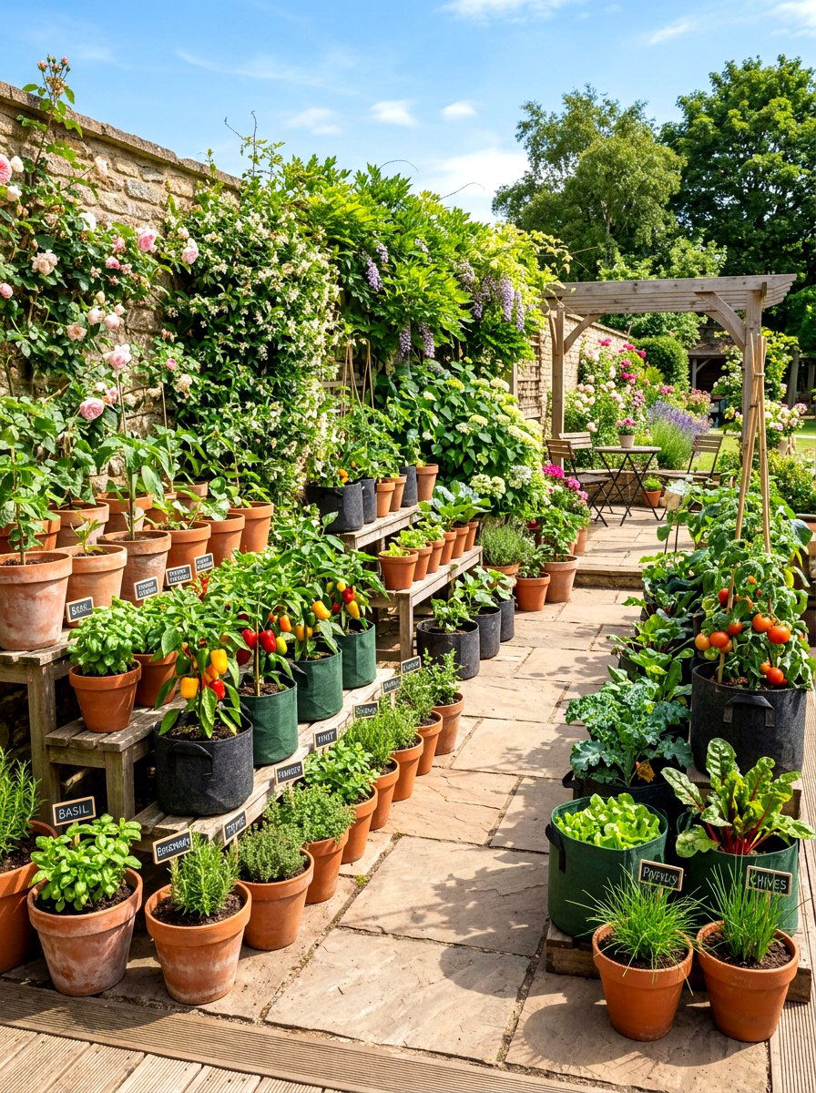 Container Vegetable Garden - 30 easy vegetable garden ideas