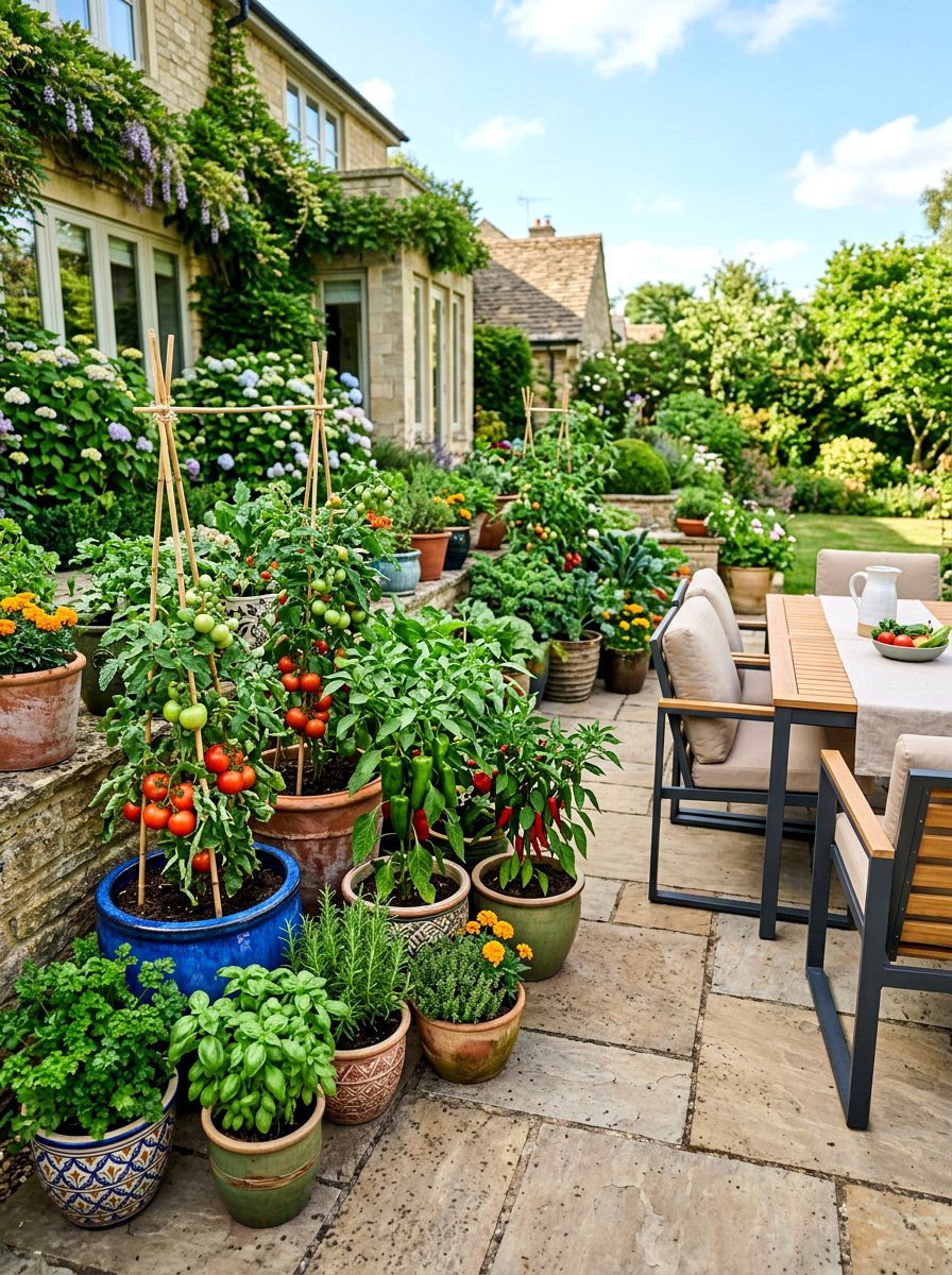 Container Vegetable Garden - 30 kitchen garden ideas
