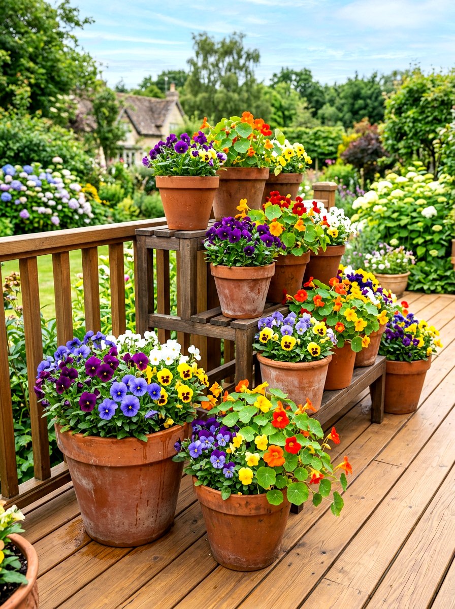 Container flower garden - 30 cut flower garden ideas