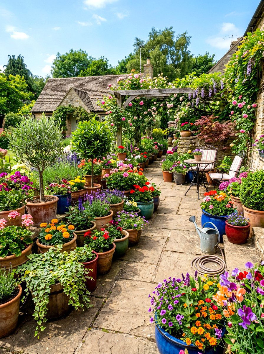 Container garden sanctuary - 30 weekend garden retreat ideas