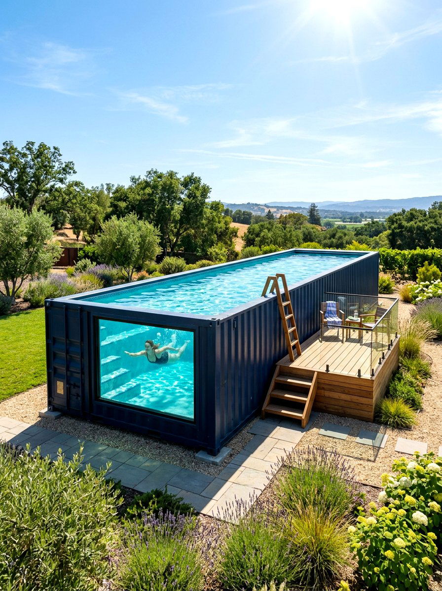Container pool design - 30 above ground pool ideas