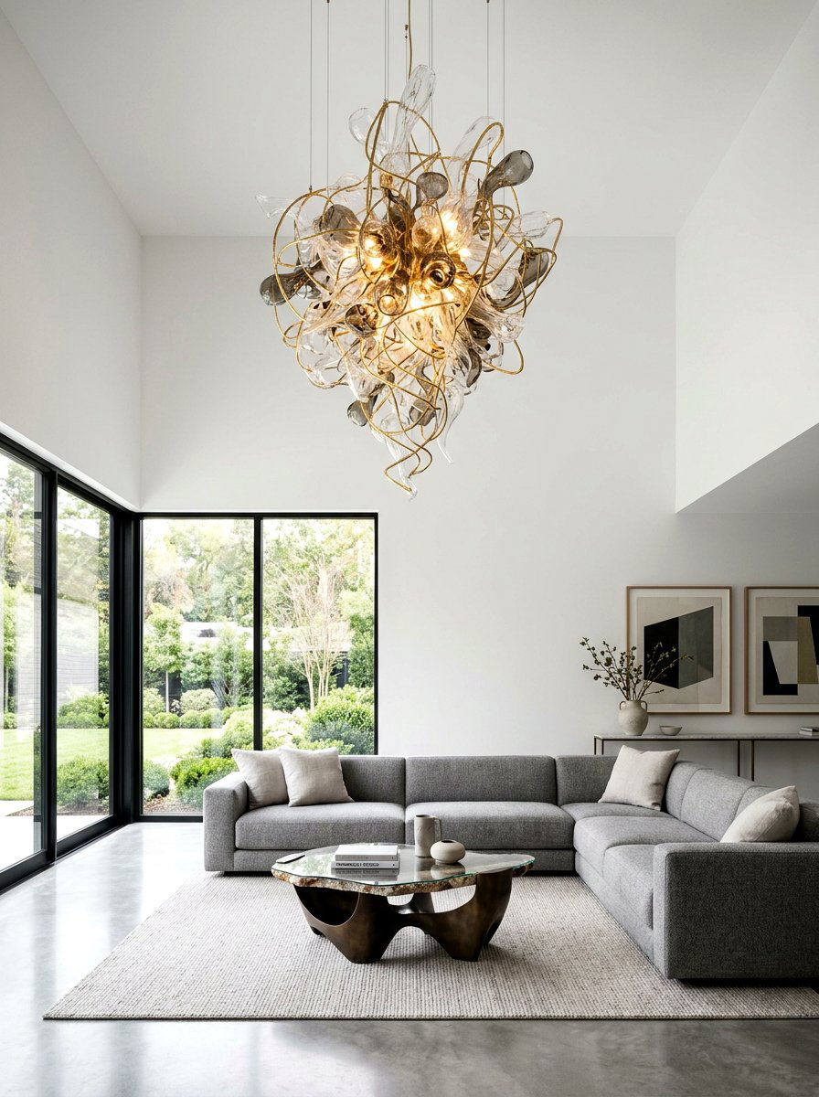 Contemporary Abstract Sculpture Chandelier - 30 statement chandelier ideas
