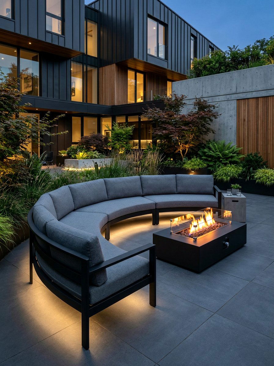 Contemporary Aluminum Curved Sofa - 30 curved patio sofa ideas