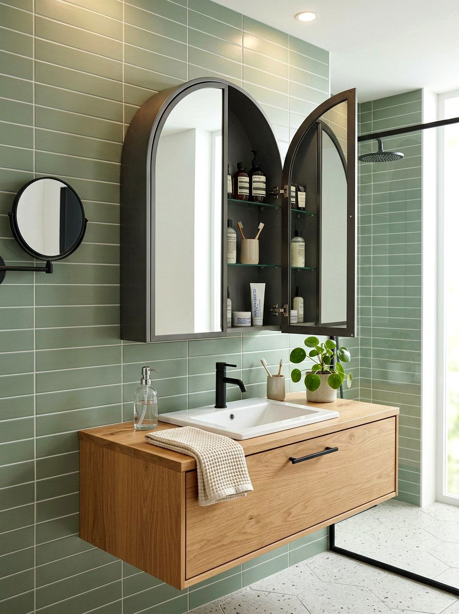 Contemporary Arched Medicine Cabinet - 30 arched medicine cabinet ideas