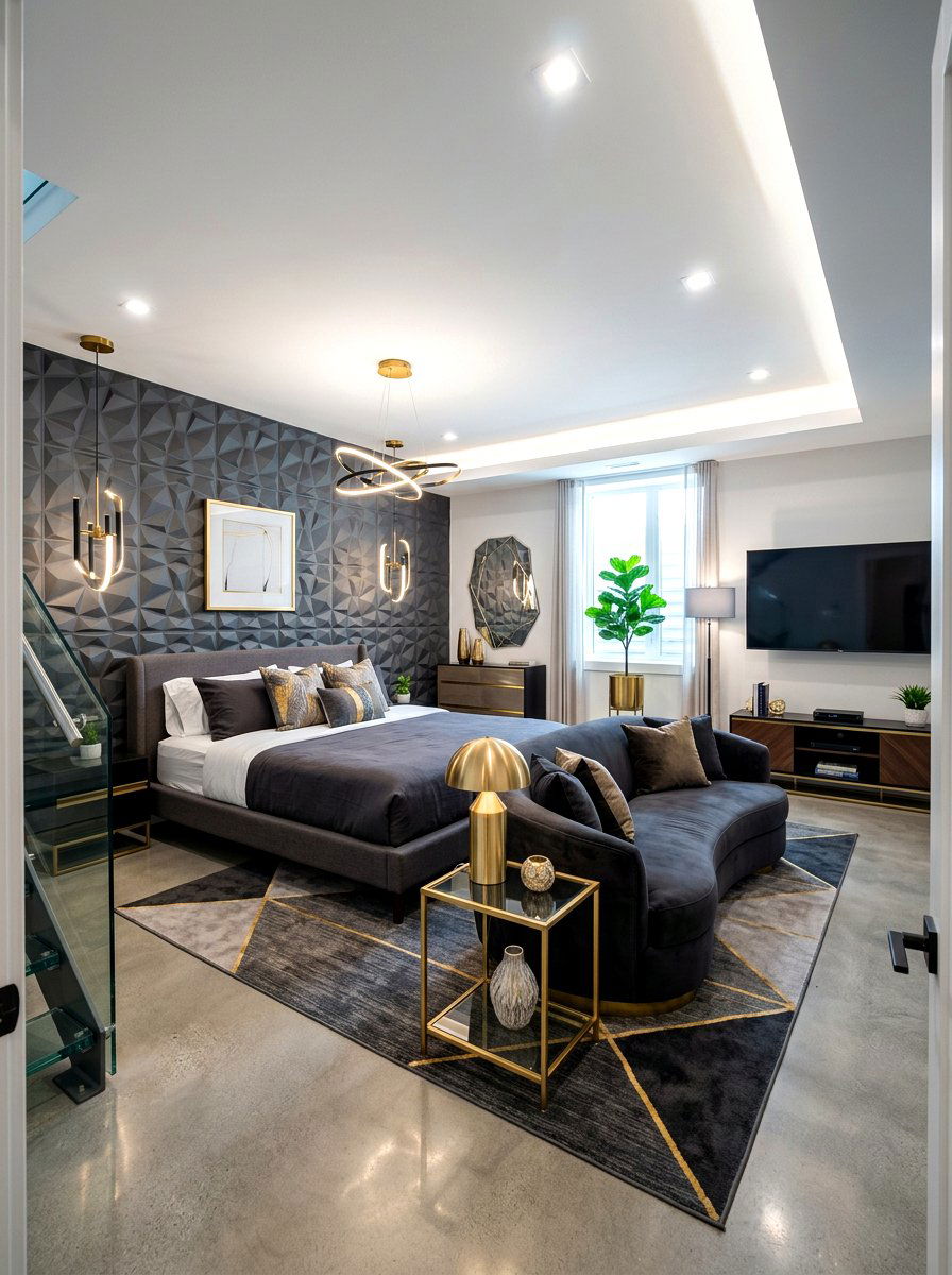 Contemporary Basement Guest Room - 30 basement guest suite ideas