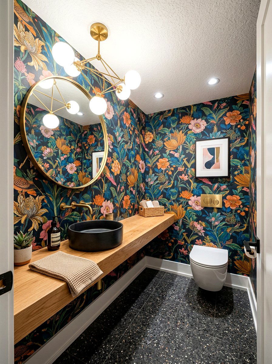 Contemporary Basement Powder Room - 30 basement bathroom ideas