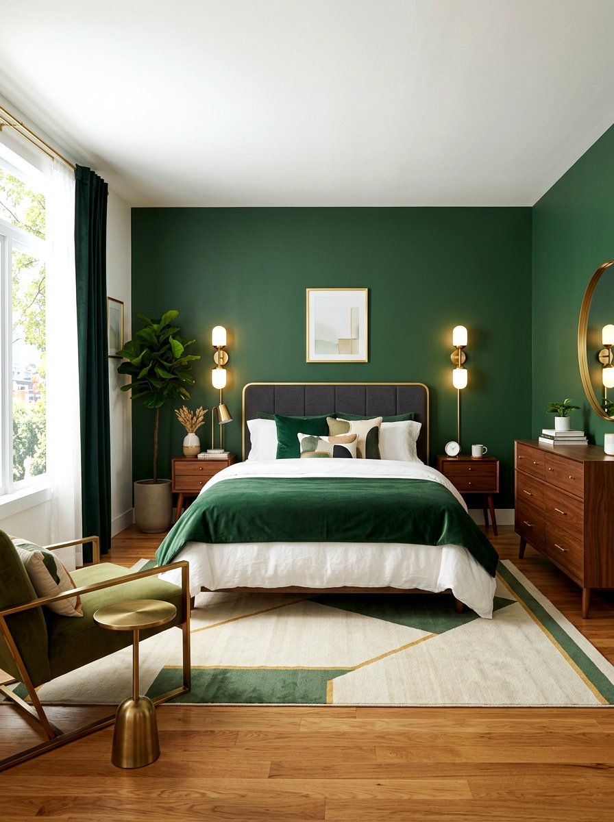 Contemporary Bedroom With Gold Bedside Sconce - 30 bedroom lighting ideas