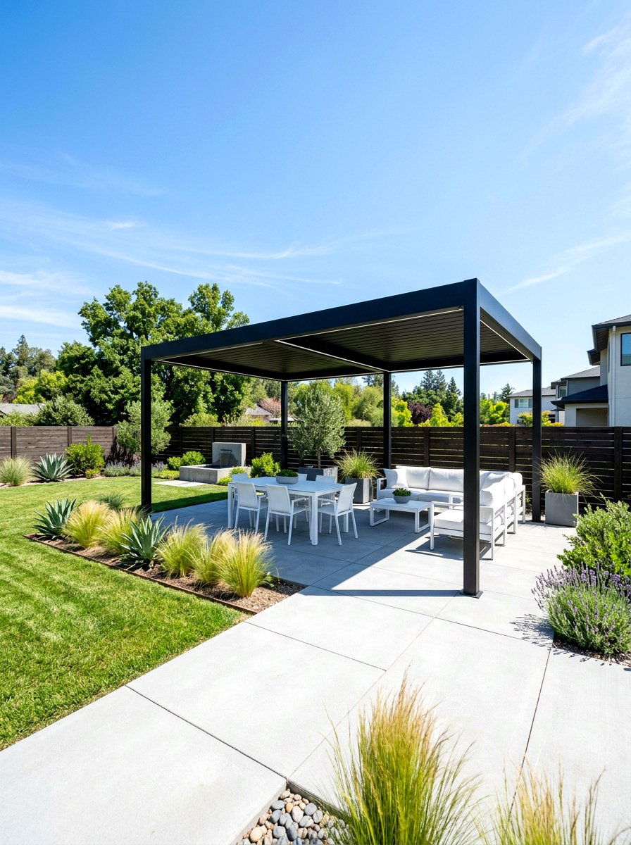 Contemporary Black Gazebo - 30 small gazebo ideas