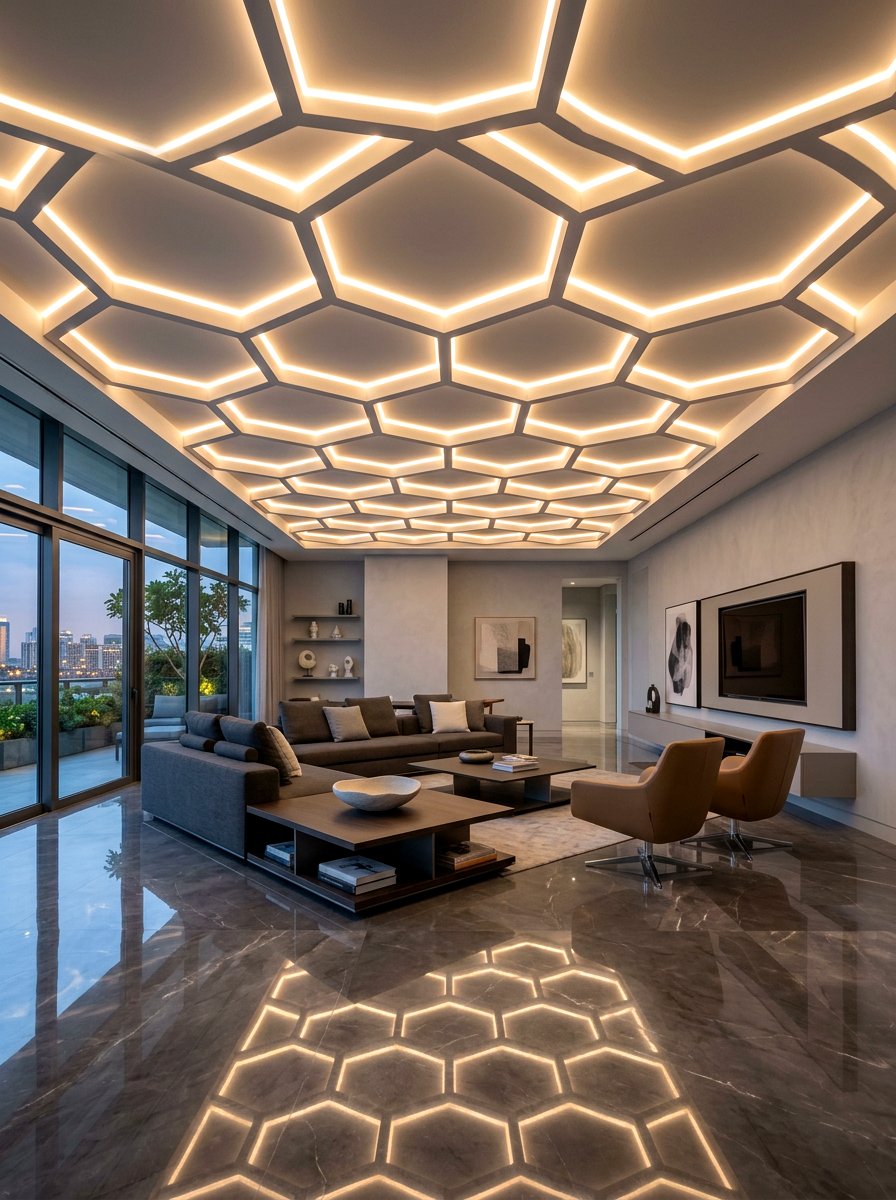 Contemporary Coffered Ceiling Living Room - 30 coffered ceiling living room ideas