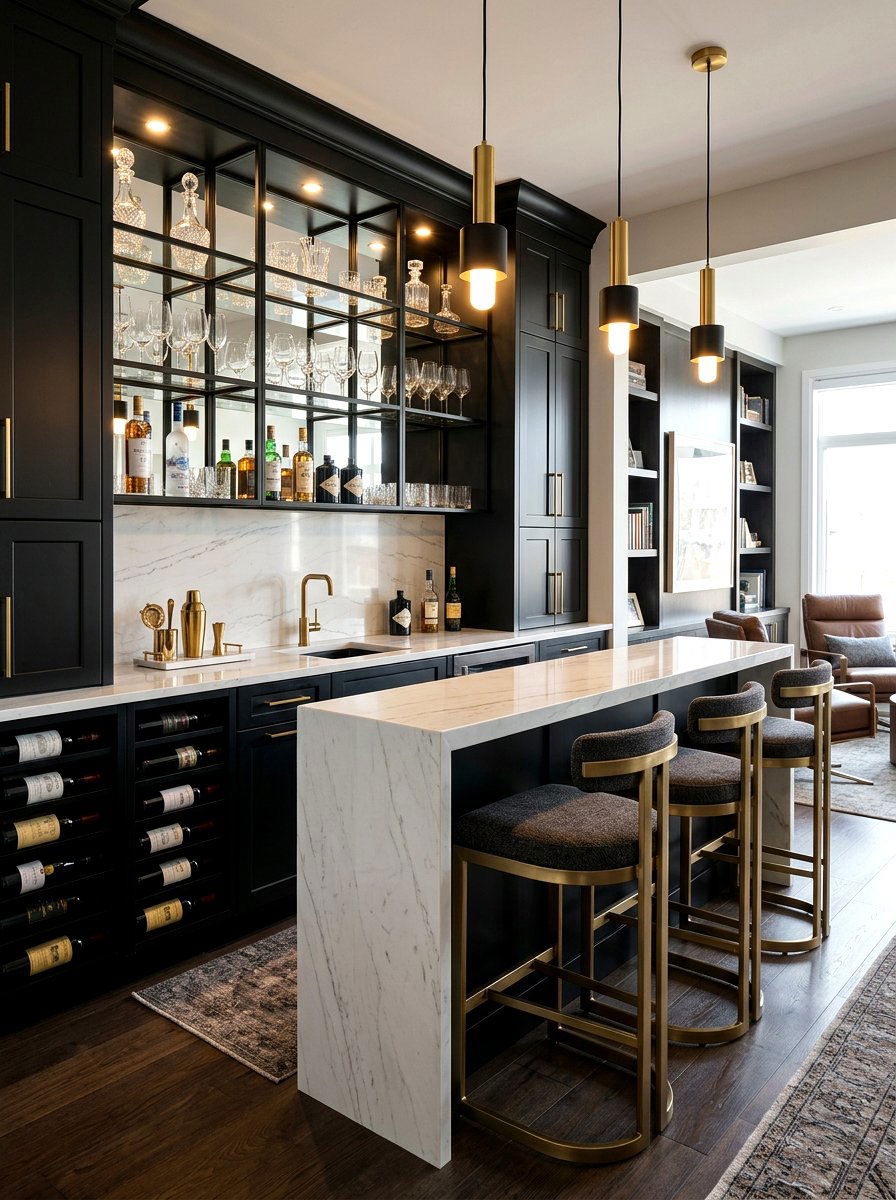 Contemporary Den Wet Bar - 30 den decorating ideas