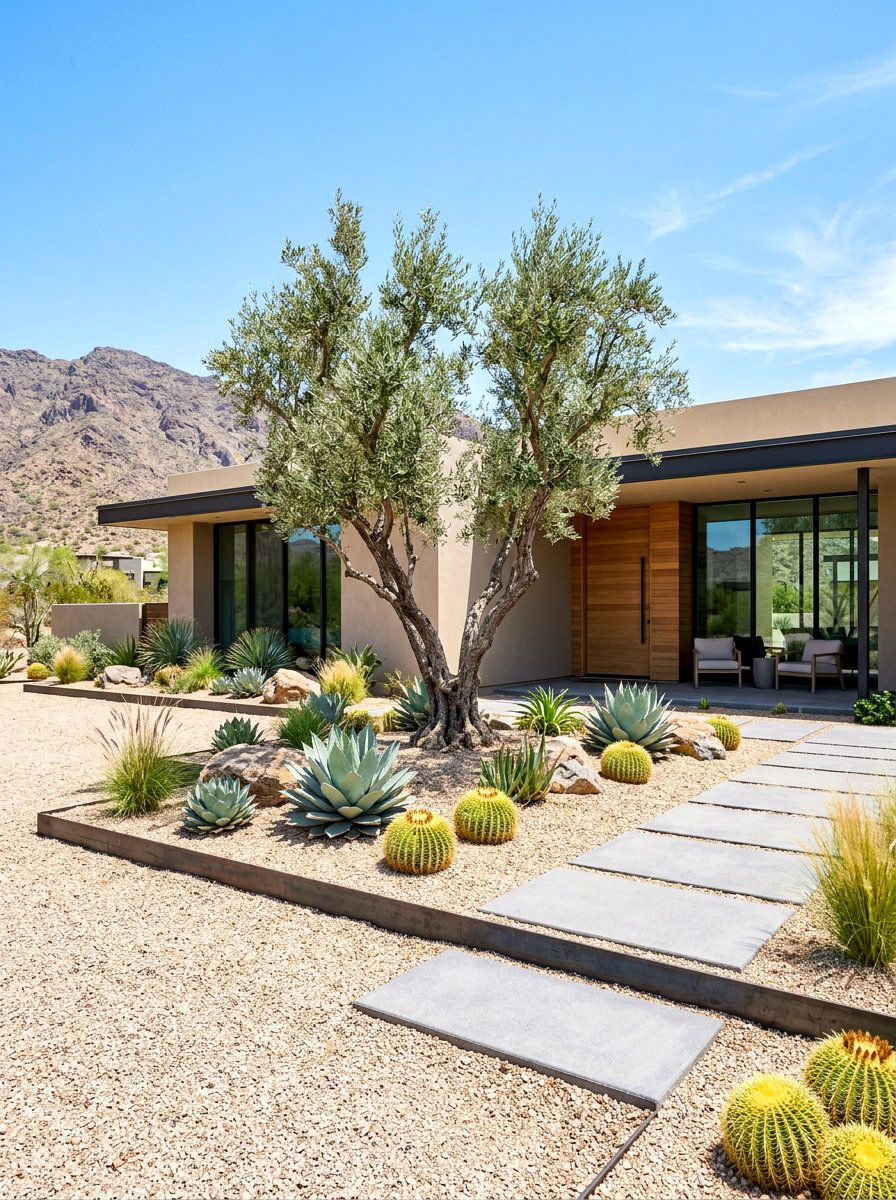Contemporary Desert Landscape - 30 front lawn landscaping ideas