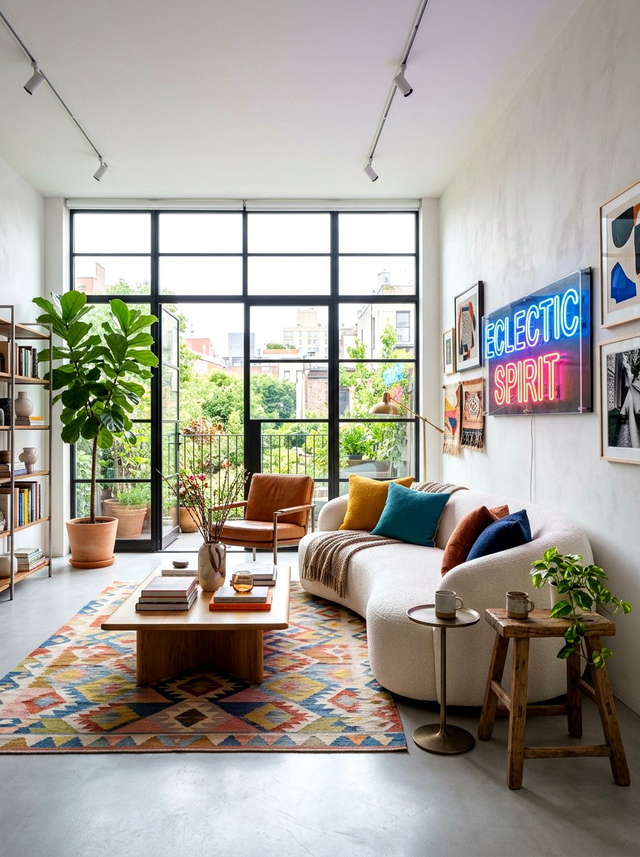 Contemporary Eclectic Living Room - 30 eclectic living room ideas