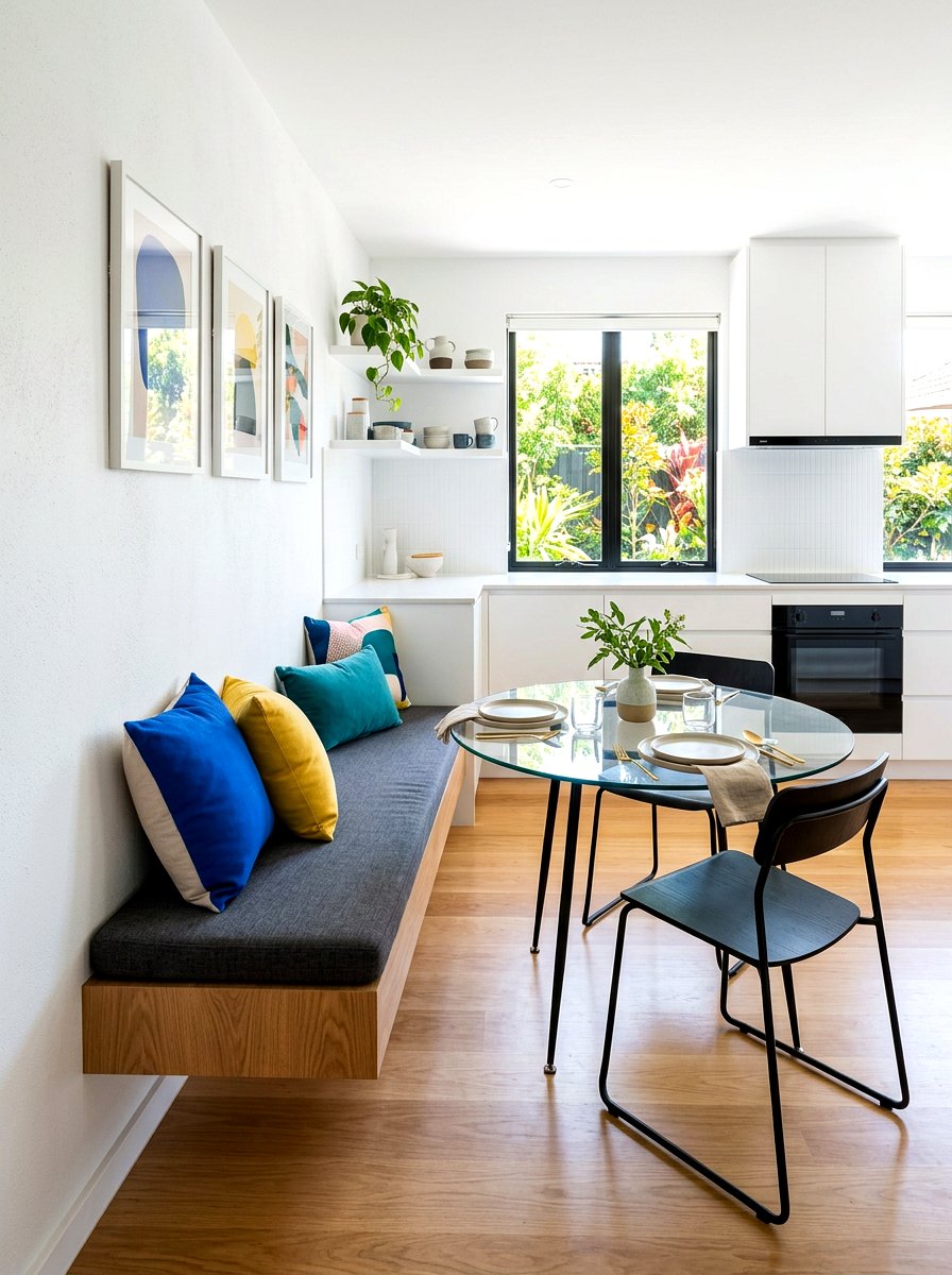 Contemporary Floating Bench Nook - 30 breakfast window nook ideas