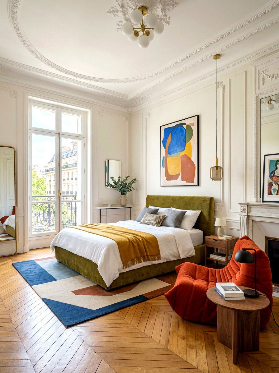 Contemporary French furniture bedroom - 30 Paris apartment bedroom ideas