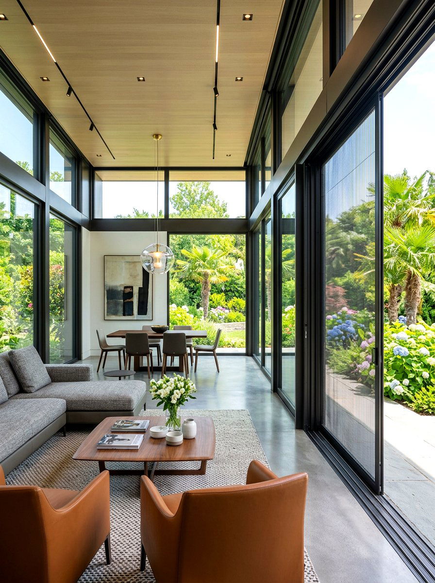 Contemporary Glass And Screen Mix - 30 screened patio enclosure ideas