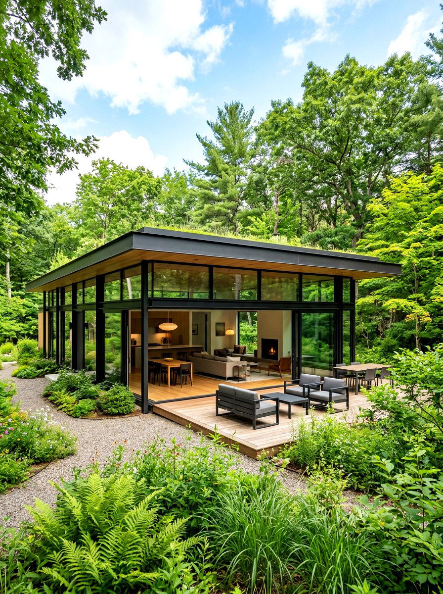 Contemporary Glass Bungalow - 30 bungalow exterior ideas