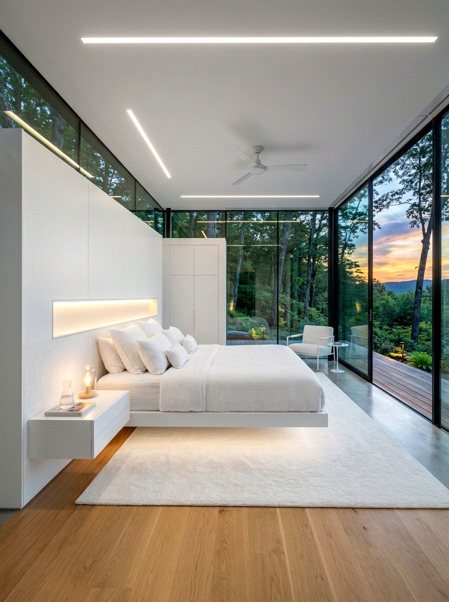 Contemporary Glass Cabin Bedroom - 30 cabin bedroom ideas