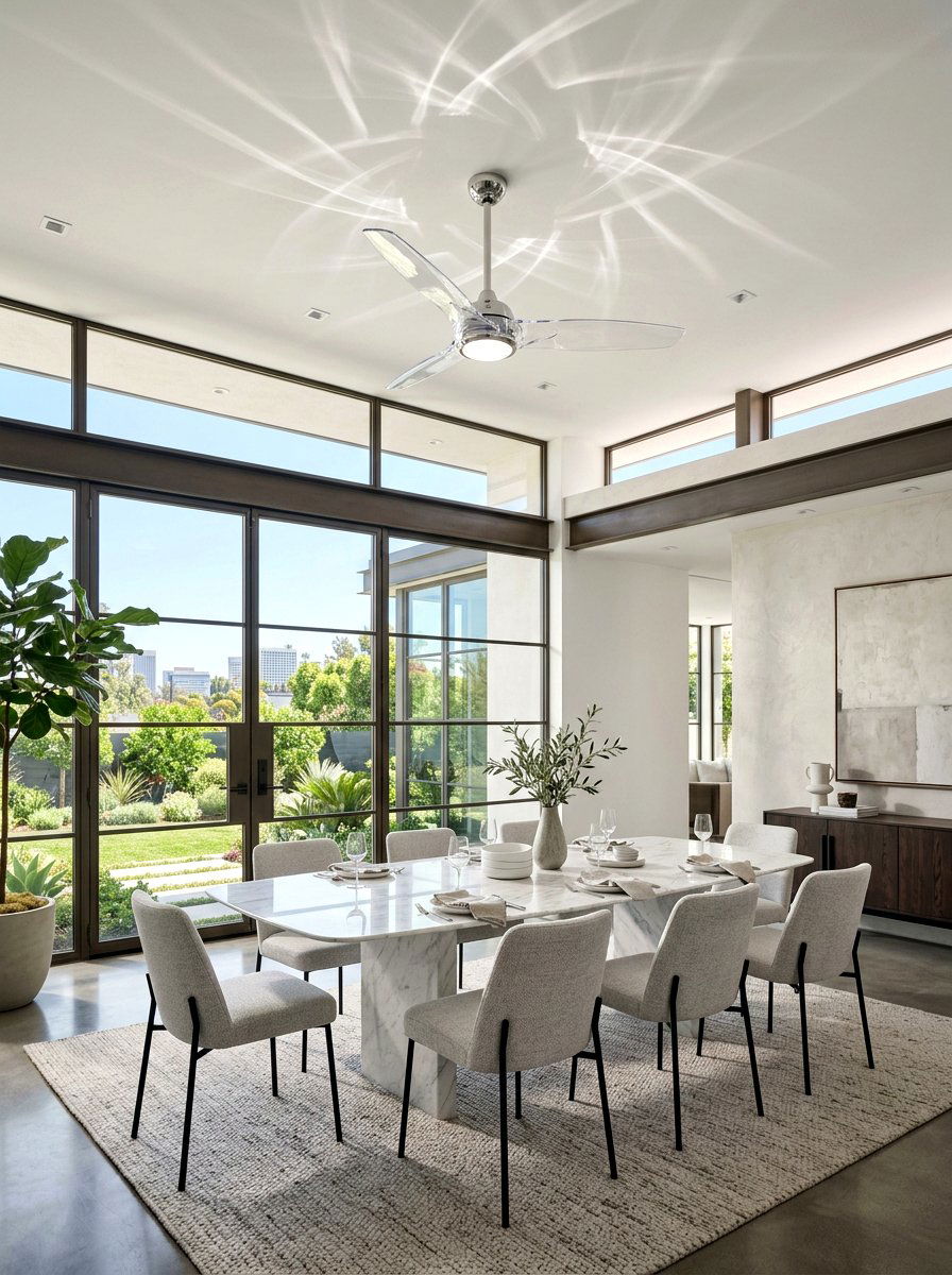 Contemporary Glass Ceiling Fan - 30 ceiling fan ideas