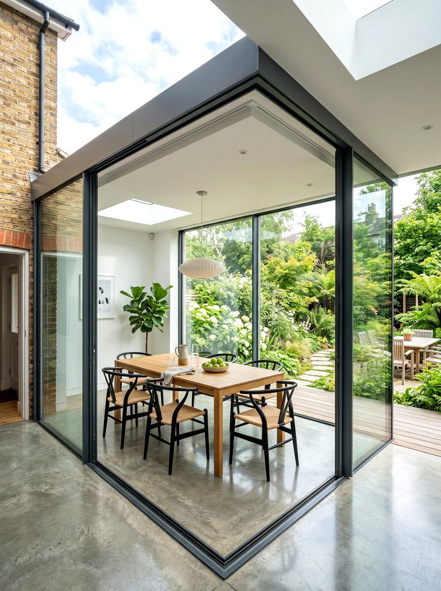 Contemporary Glass Extension - 30 tiny cottage decor ideas