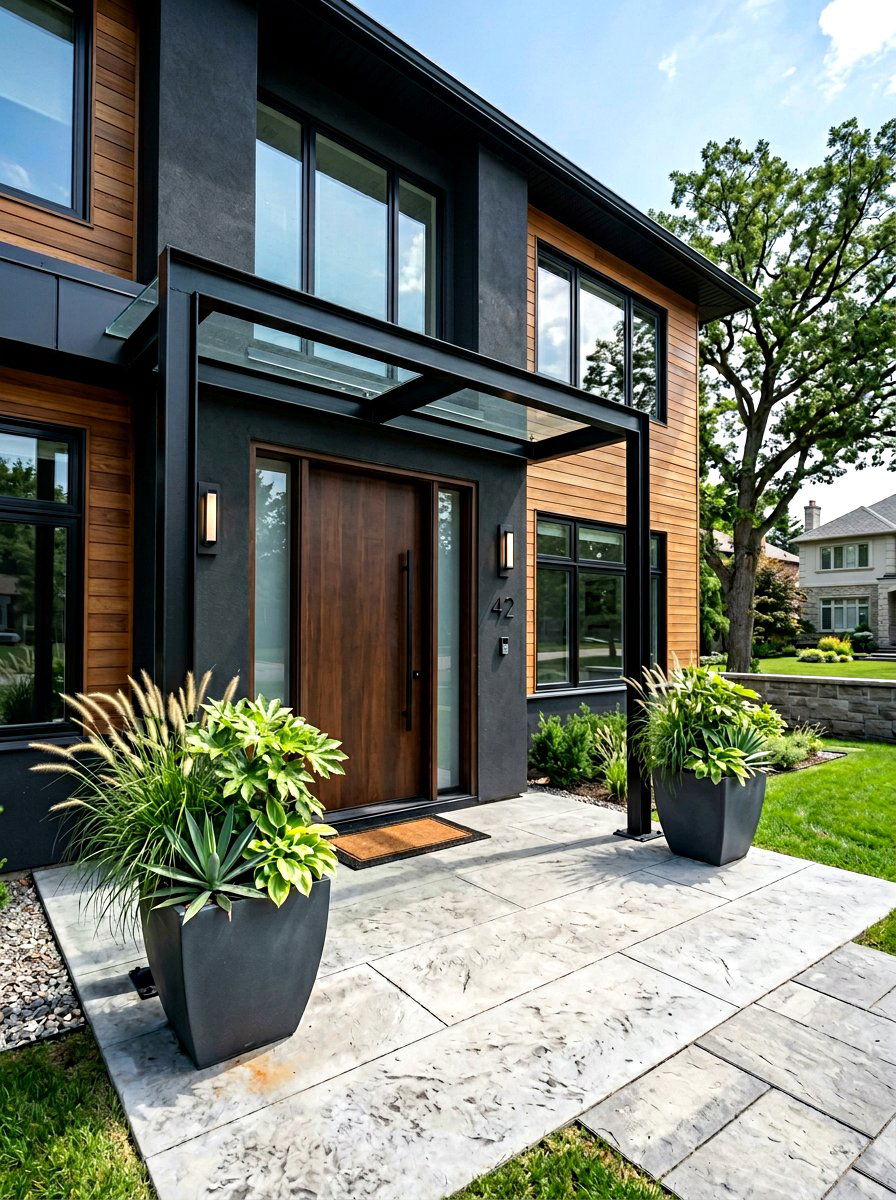 Contemporary Glass Porch Roof - 30 transparent patio roof ideas