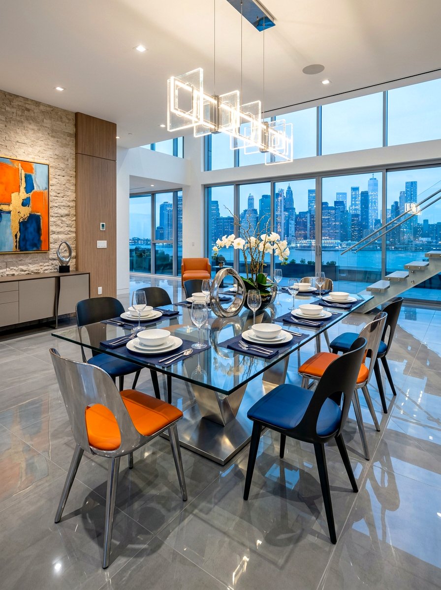 Contemporary Glass Table - 30 breakfast room decor ideas