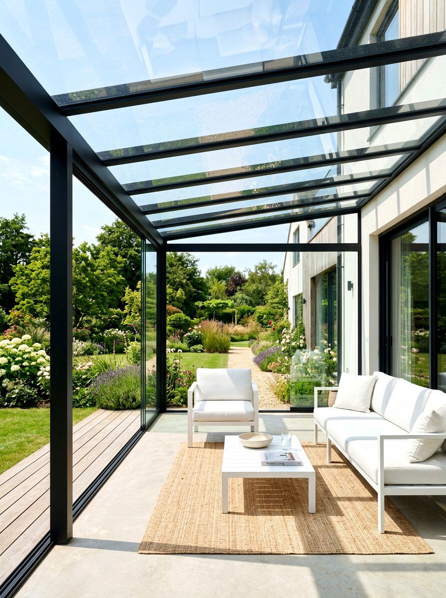 Contemporary Glass Veranda - 30 all weather patio ideas