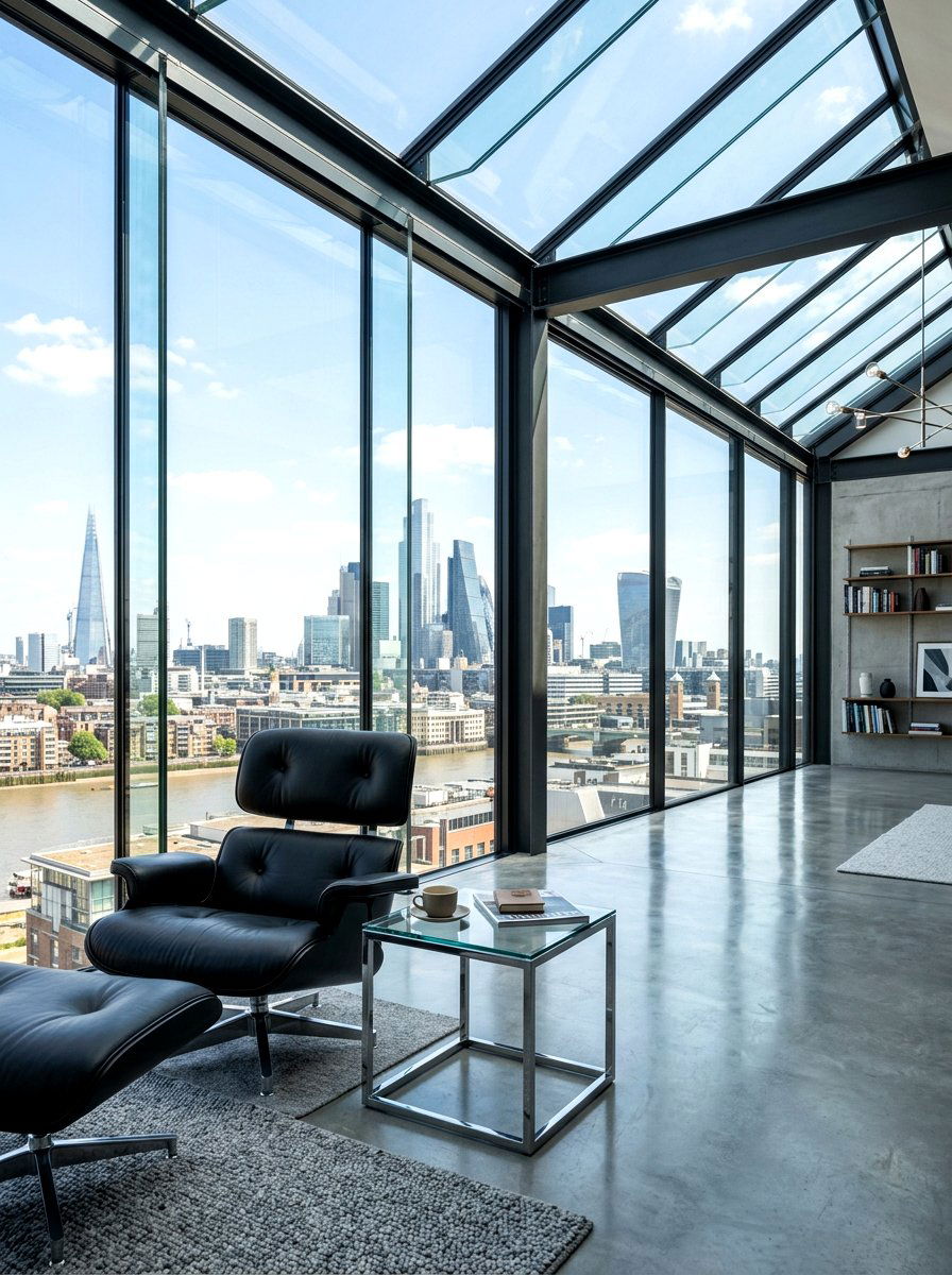 Contemporary Glass Wall Attic - 30 attic reading nook ideas