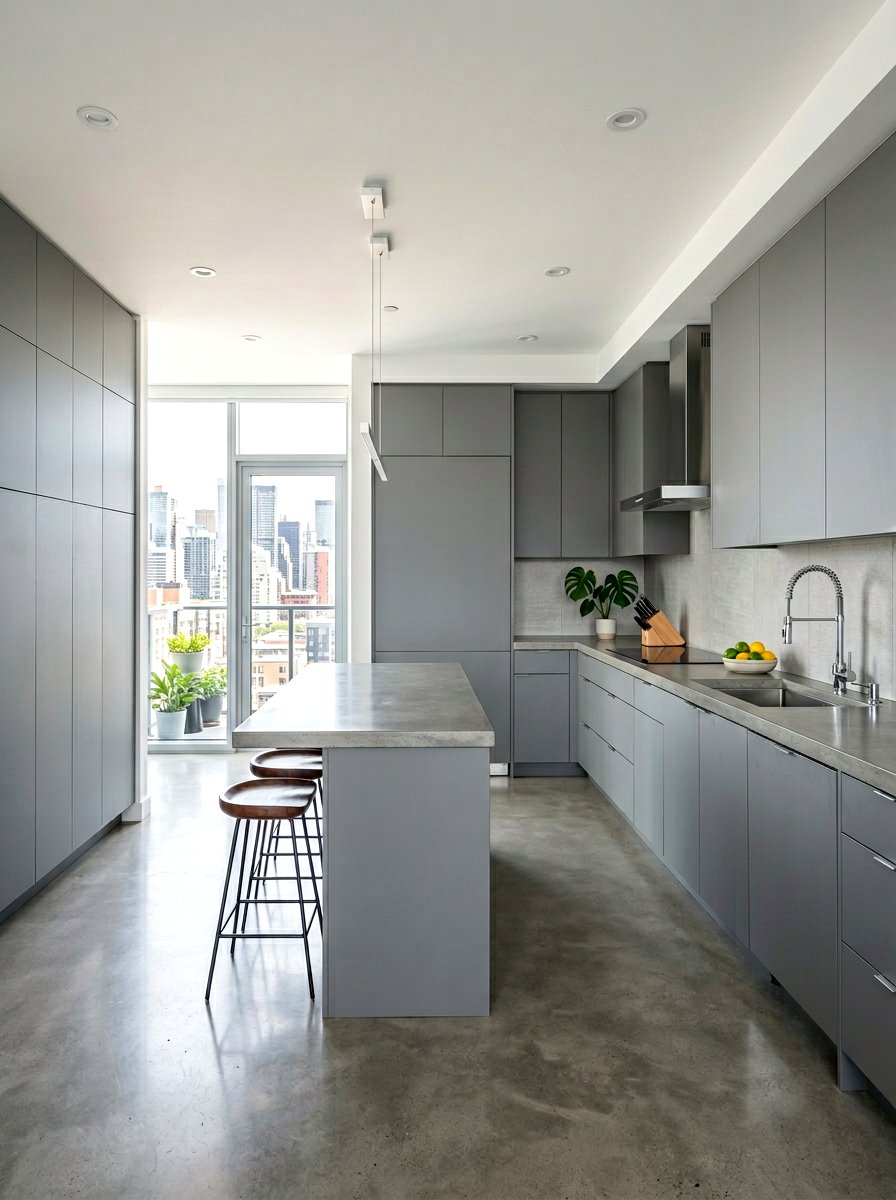 Contemporary Grey Kitchen - 30 panel ready kitchen ideas