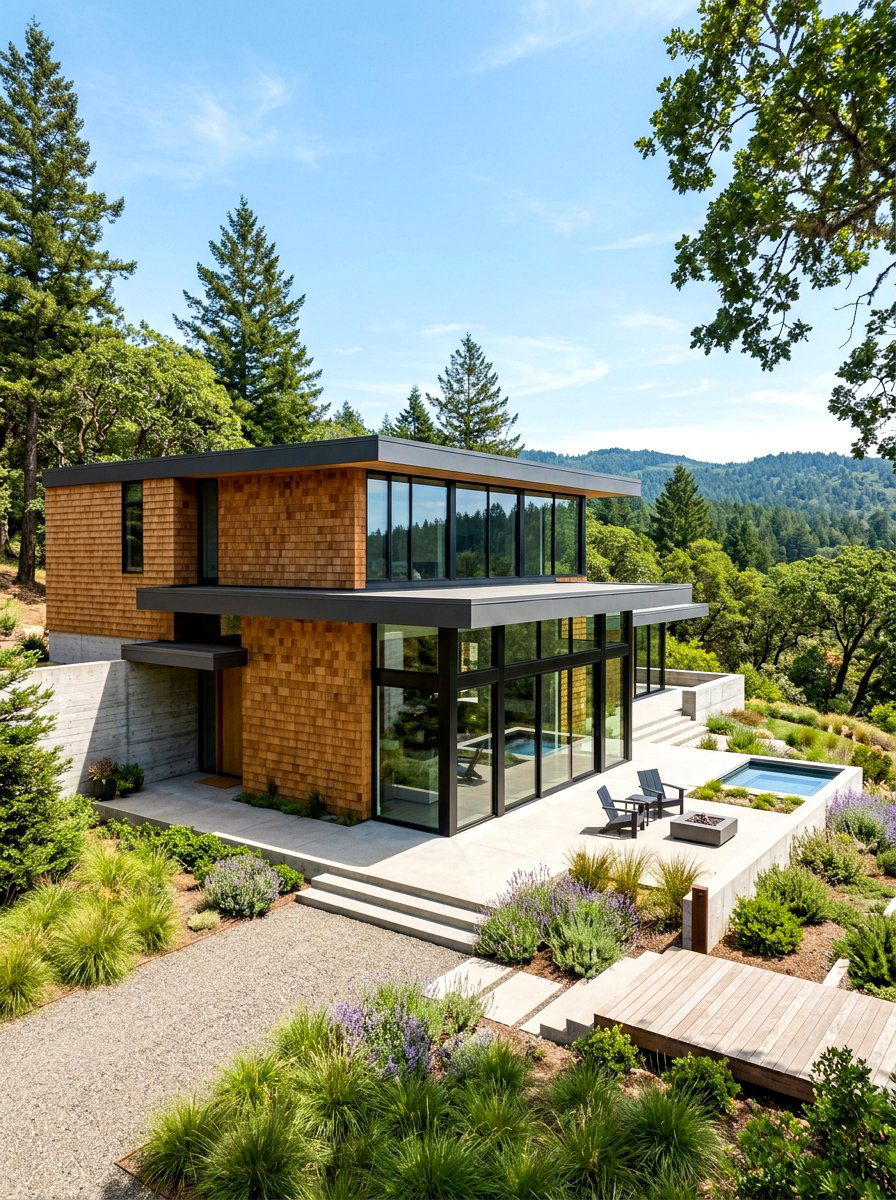 Contemporary Home Cedar Siding - 30 cedar shake exterior ideas