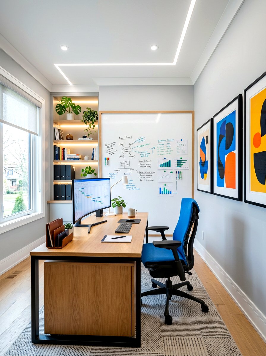 Contemporary Home Office - 30 home and garden makeover ideas