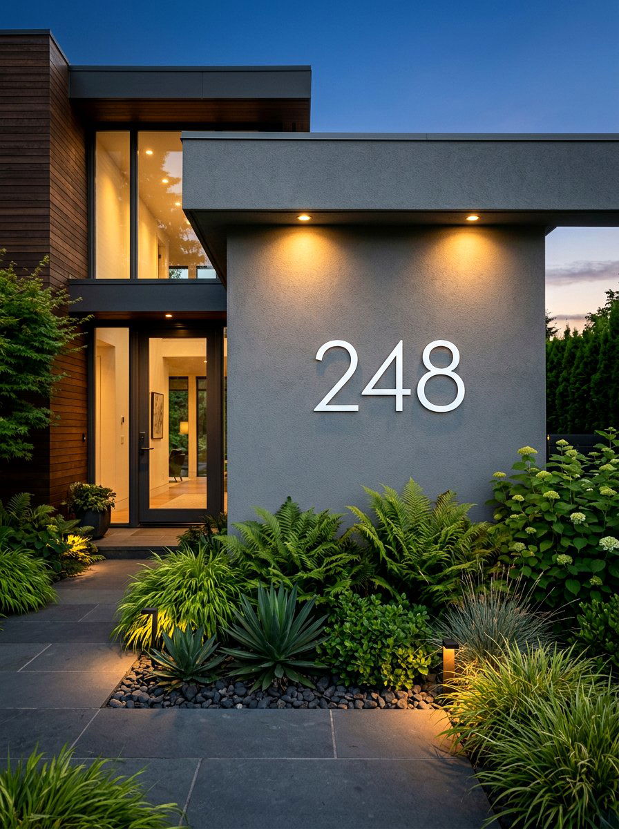 Contemporary House Number Font - 30 house number sign ideas luxury