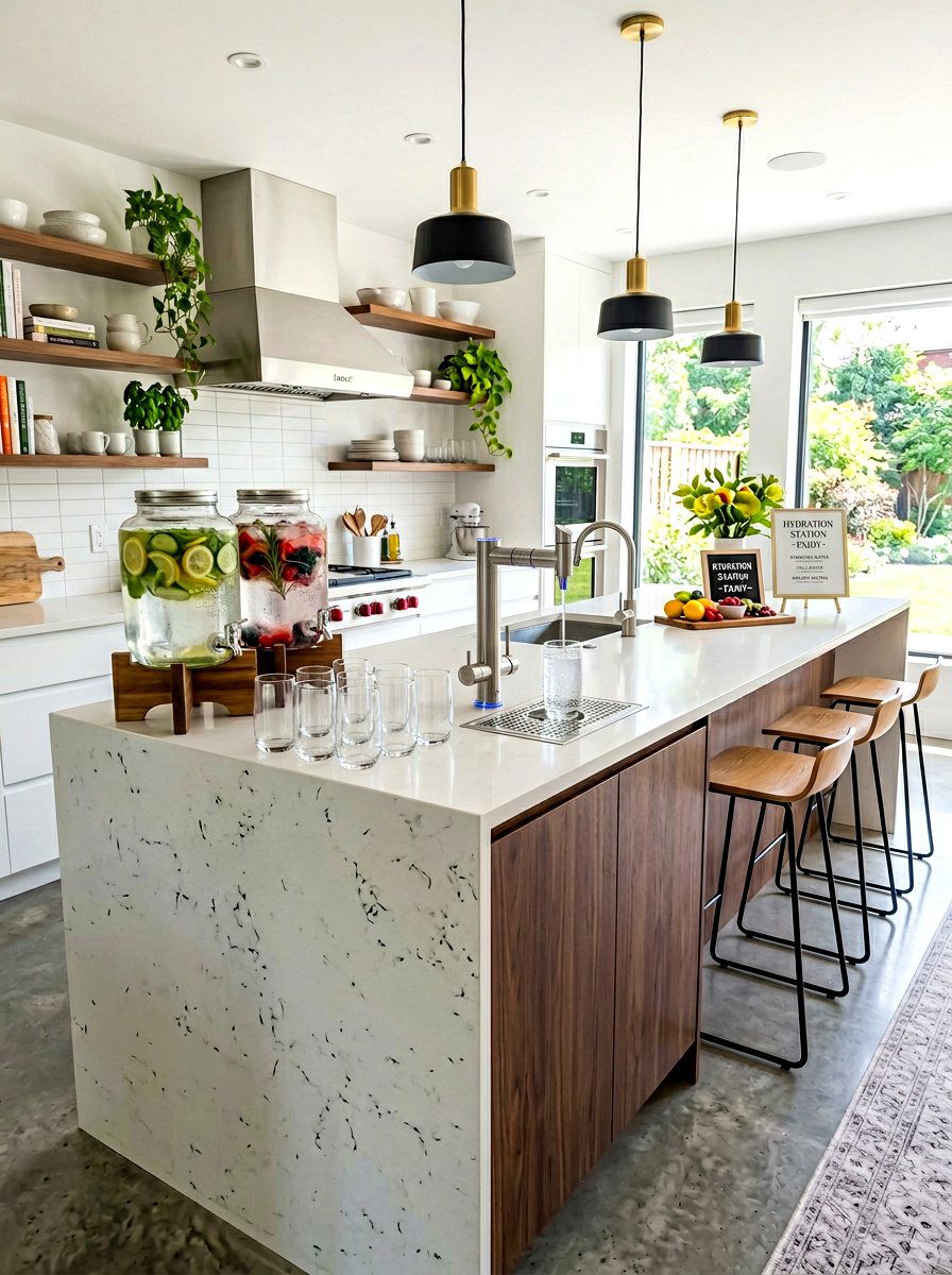 Contemporary Hydration Station - 30 beverage station ideas