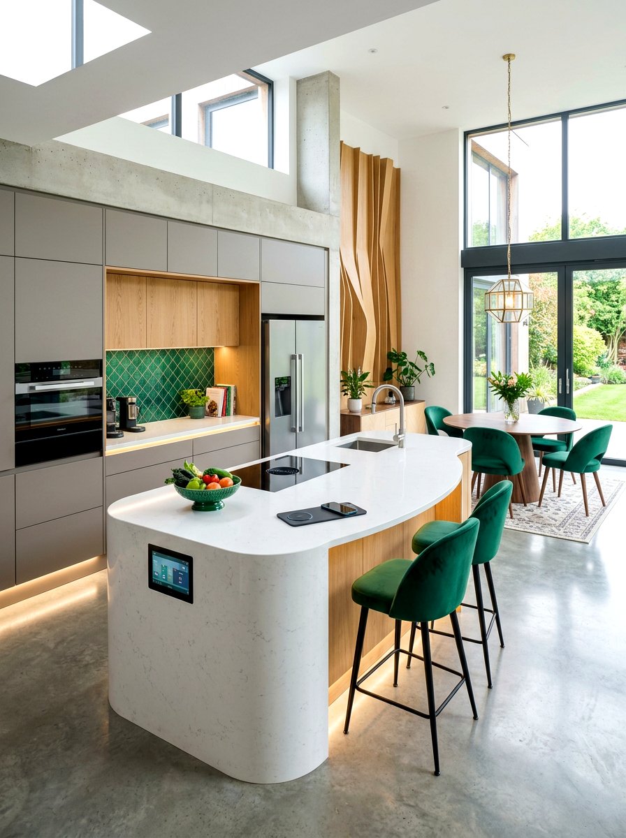 Contemporary Kitchen Dining Setup - 30 kitchen dining combo ideas