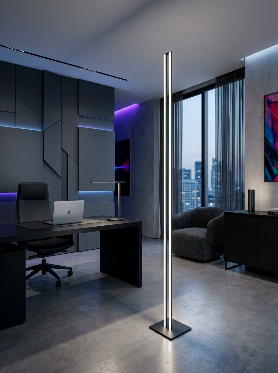 Contemporary Linear Floor Lamp - 30 office floor lamp ideas