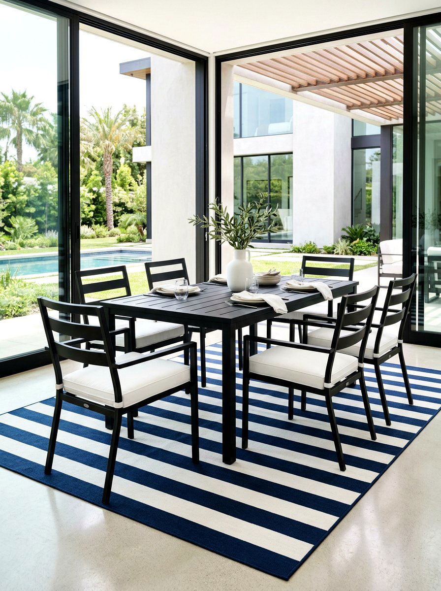 Contemporary Metal Furniture - 30 outdoor dining area ideas