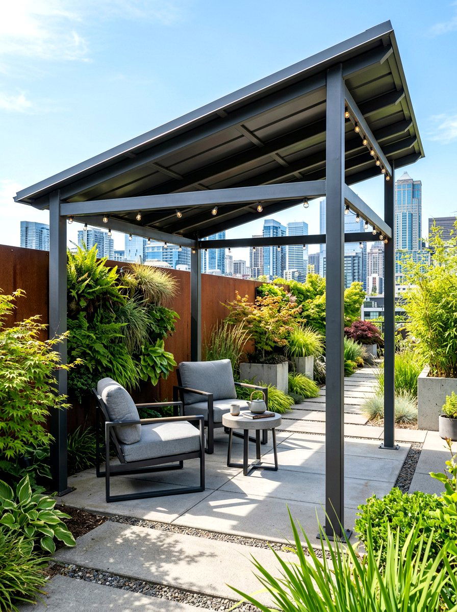 Contemporary Metal Tea Gazebo - 30 garden tea gazebo ideas