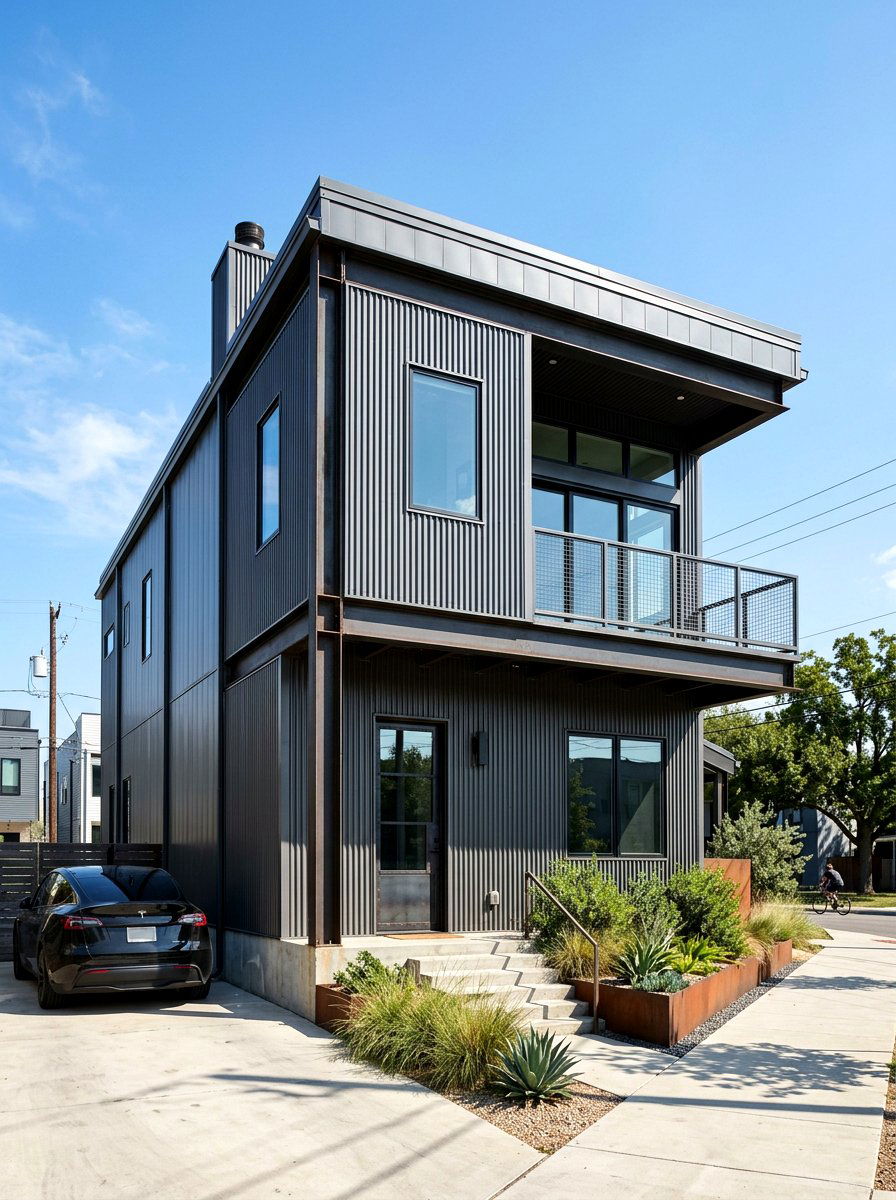 Contemporary Metal Vertical Siding - 30 vertical siding exterior ideas
