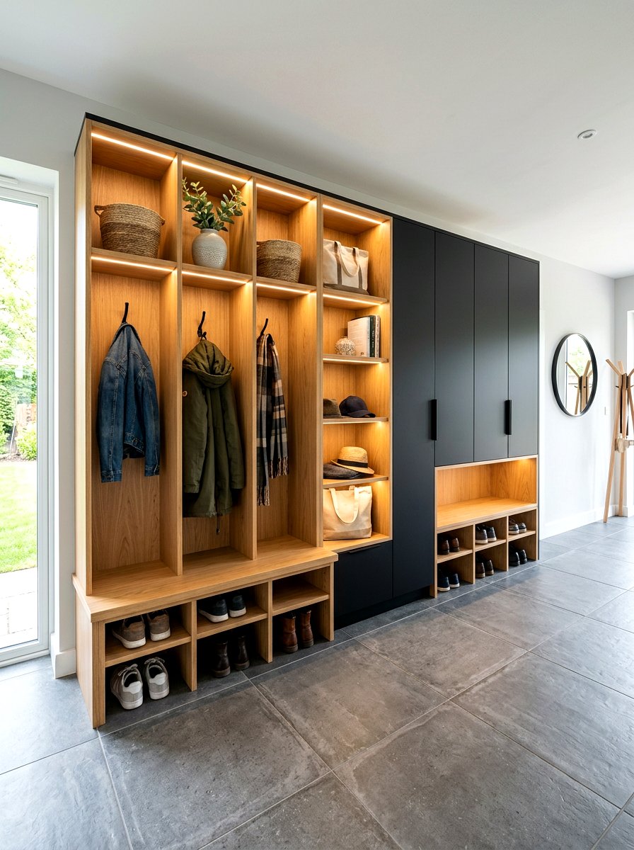 Contemporary Mudroom Locker - 30 mudroom locker ideas