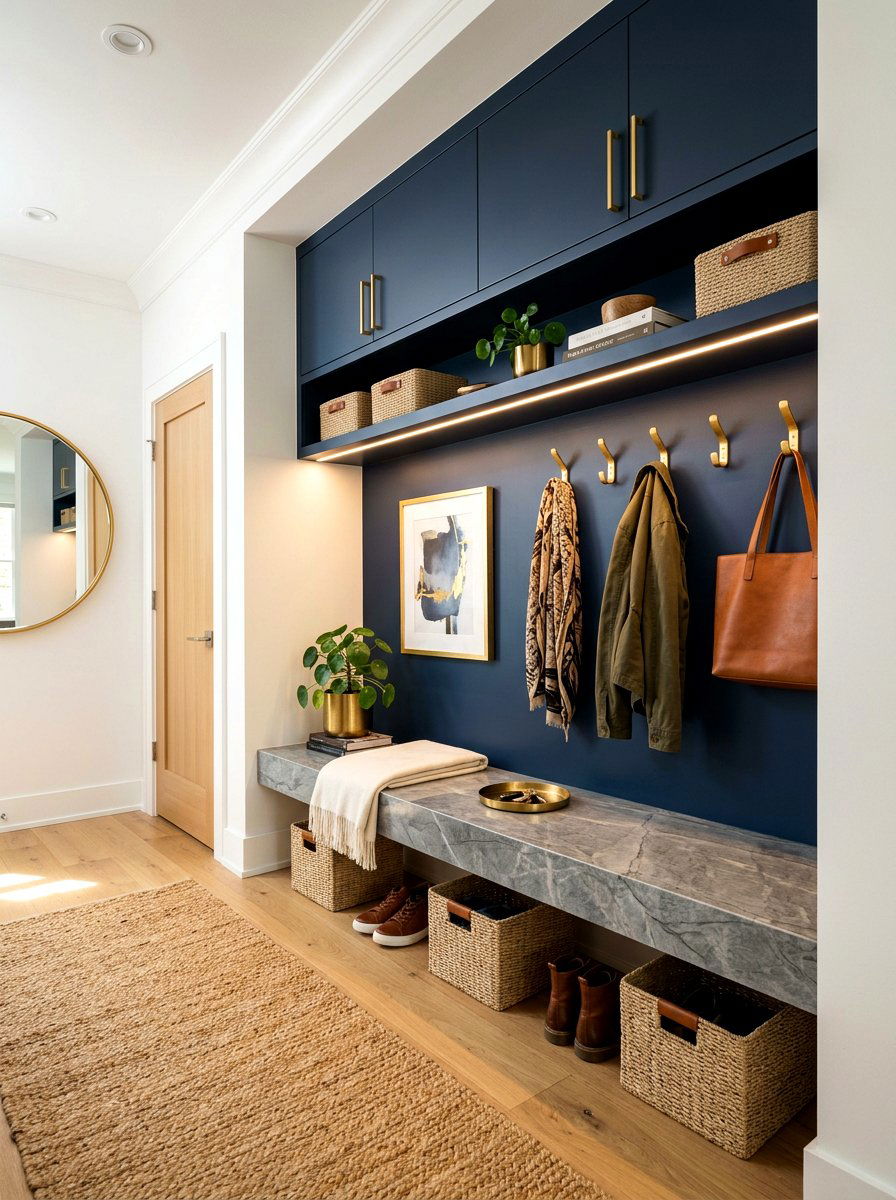 Contemporary Mudroom Nook - 30 small mudroom ideas