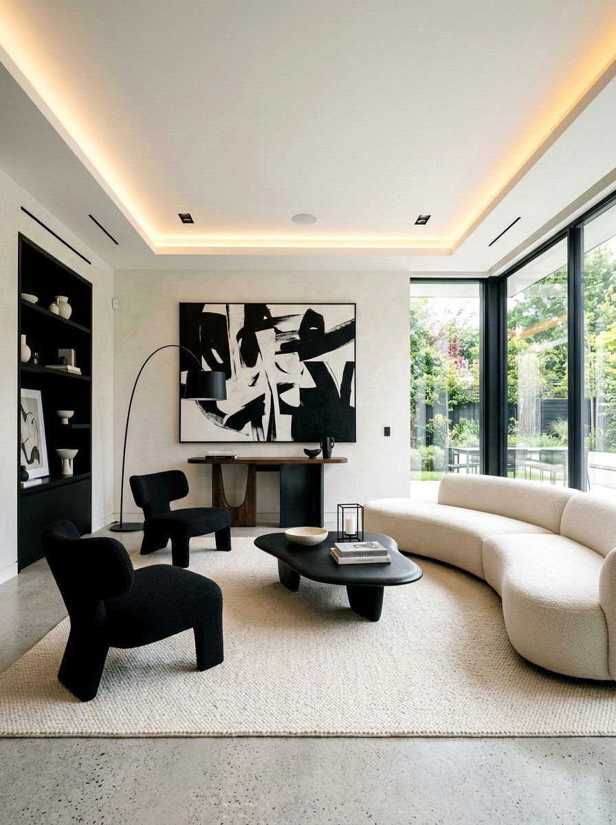 Contemporary Neutral Living Room - 30 neutral living room ideas