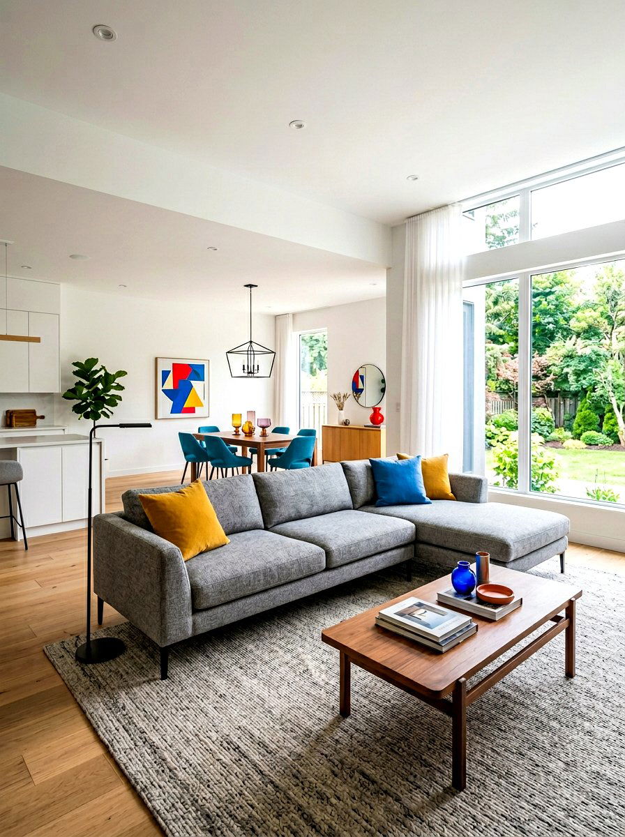 Contemporary Open Floor Plan Sectional - 30 sofa chaise layout ideas