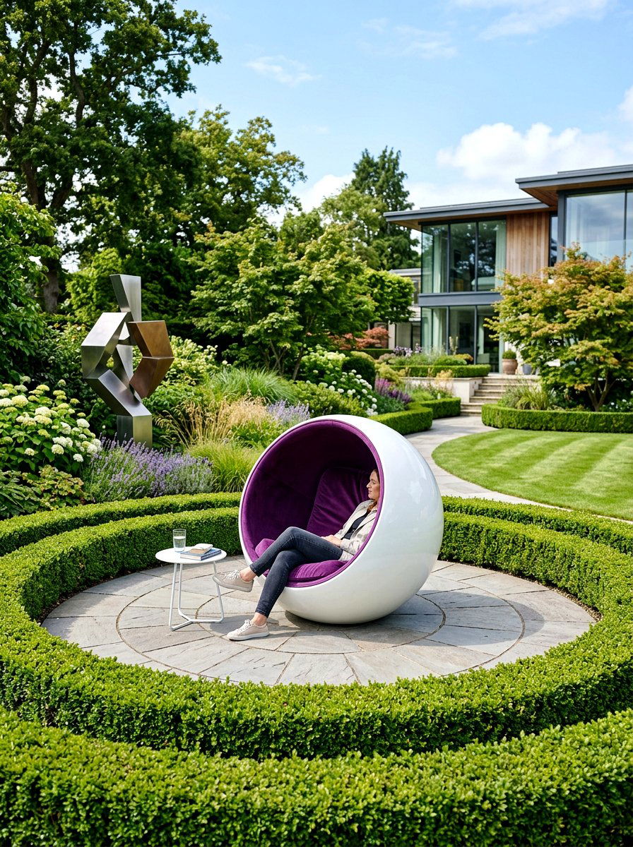Contemporary Orb Patio Seat - 30 cocoon patio chair ideas