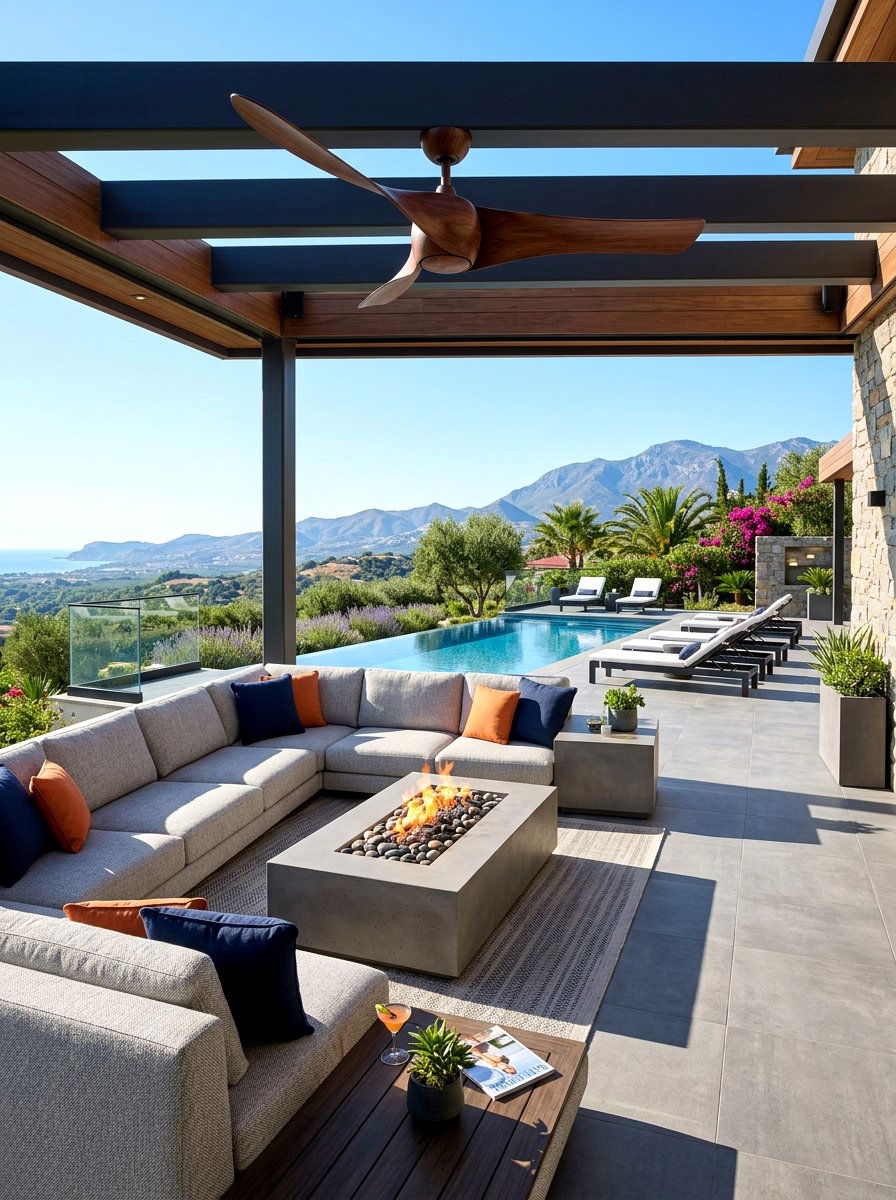 Contemporary Outdoor Fan - 30 outdoor ceiling fan patio ideas