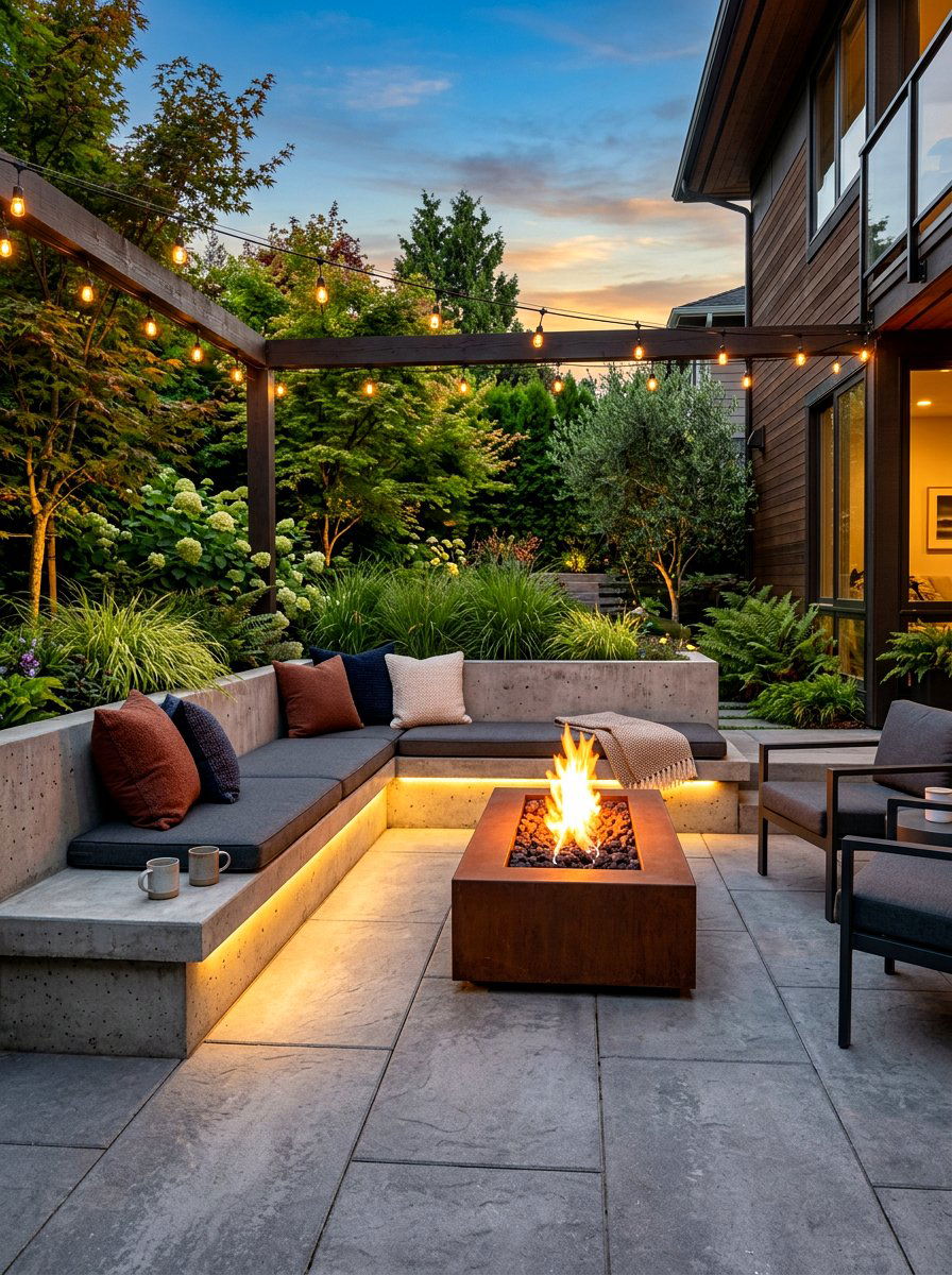 Contemporary Outdoor Seating - 30 side yard landscaping ideas