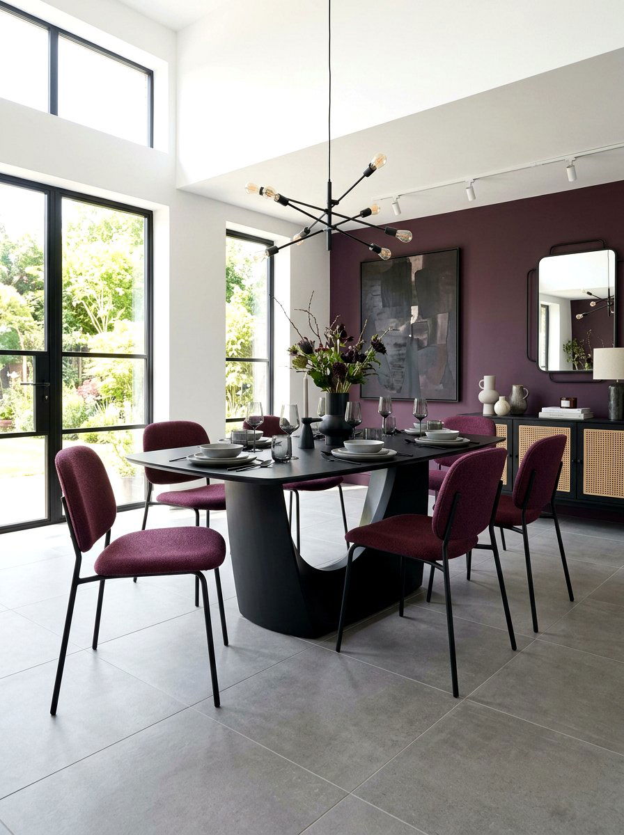 Contemporary Plum Dining Room - 30 plum dining room ideas