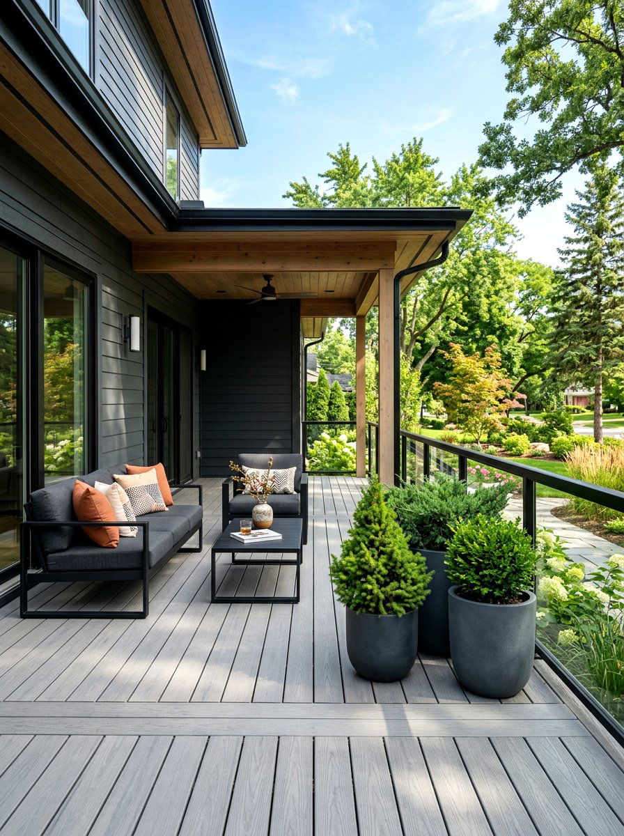 Contemporary Porch - 30 modern front yard ideas